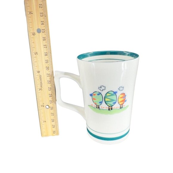 Ceramics Nari Sil Coffee Mug Cup With Whimsical Trees Ceramic Porcelain Mug VTG - Picture 3 of 14